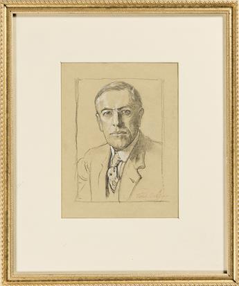 VIOLET OAKLEY Portrait of Woodrow Wilson.